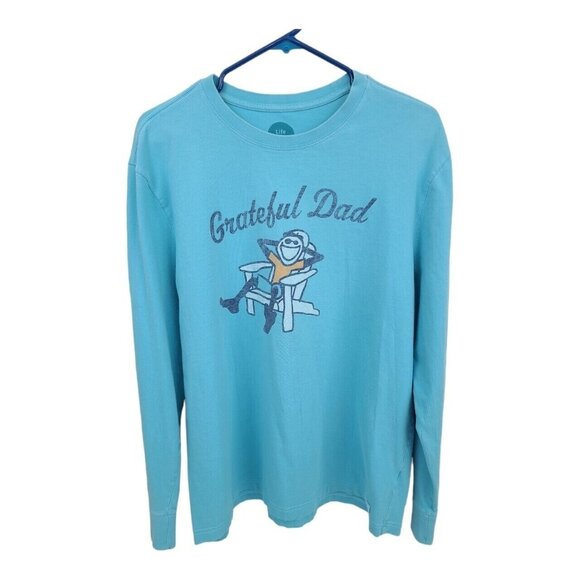 Life Is Good Other - Life Is Good Jake Grateful Dad Blue Long Sleeve Cotton T-Shirt Size L